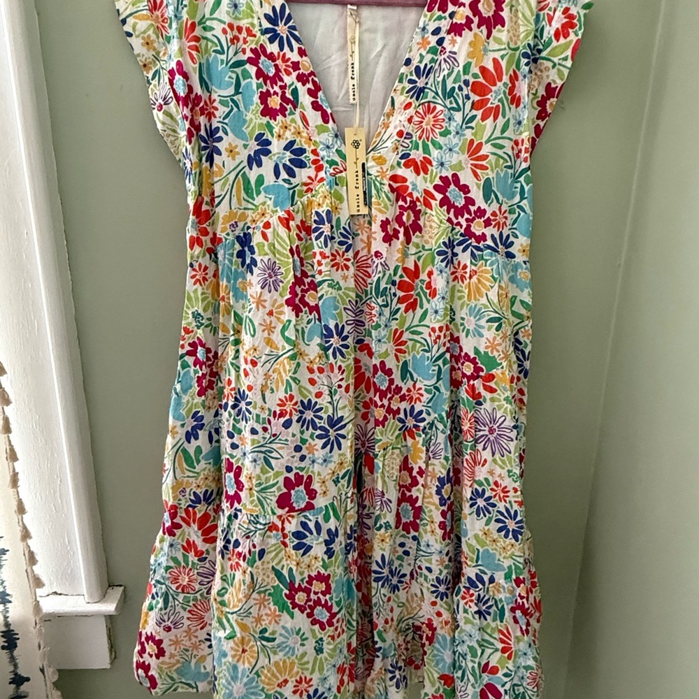 NWT Uncle Frank Colorful Floral Dress size large
